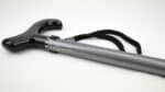 Metallic Silver Carbon Fiber Clover Cane - Image 2